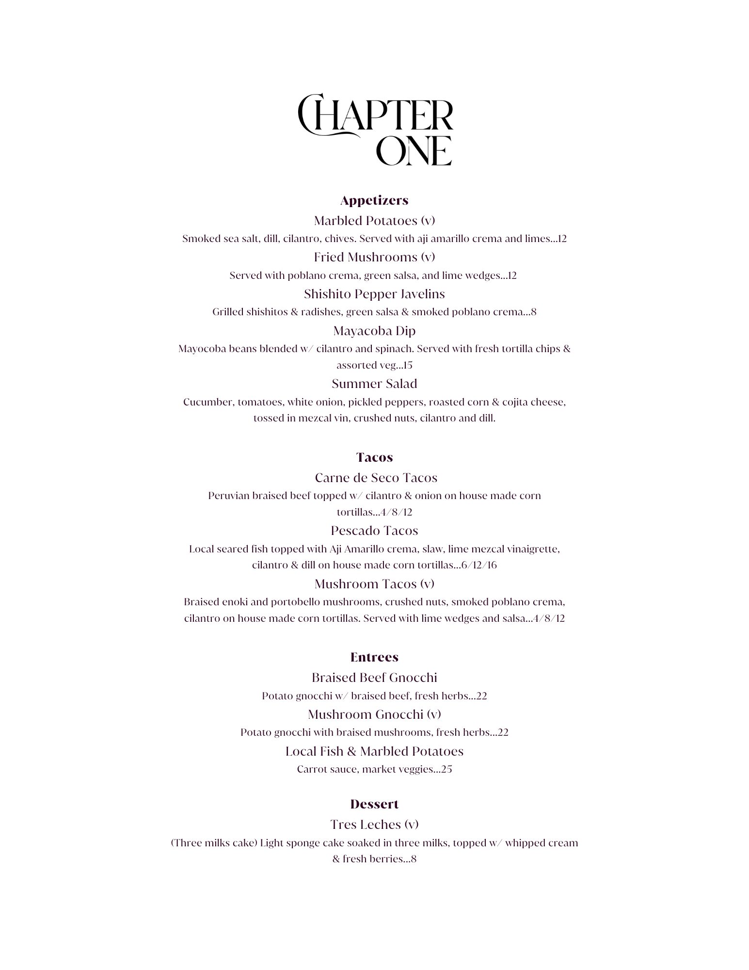 Menu Latest